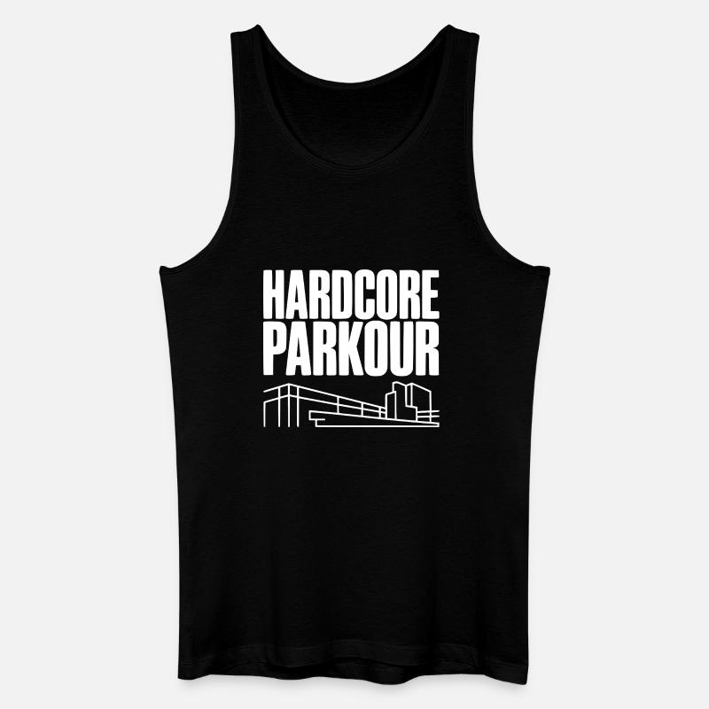 Hardcore Parkour - Männer Bio Tank Top - Schwarz