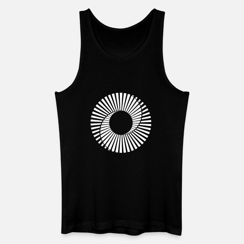 Radiales Sunburst-Emblem - Männer Bio Tank Top - Schwarz