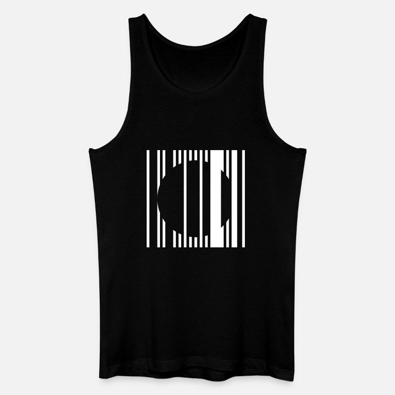 Vertikaler Streifenkreis - Männer Bio Tank Top - Schwarz