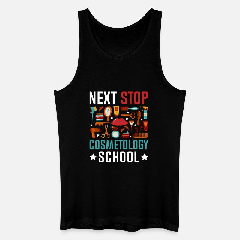 Next Stop Cosmetology School - Männer Bio Tank Top - Schwarz