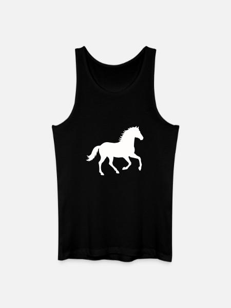 Silhouette d’un cheval sauvage - Débardeur bio Homme - noir