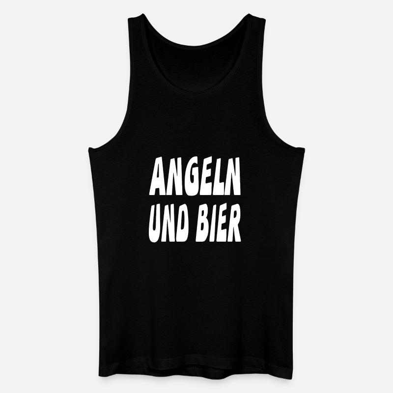 Angeln - Männer Bio Tank Top - Schwarz