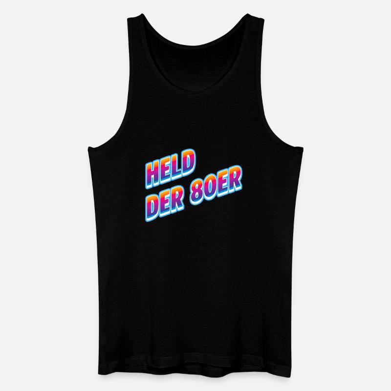 Held der 80er Neon-Retro - Männer Bio Tank Top - Schwarz