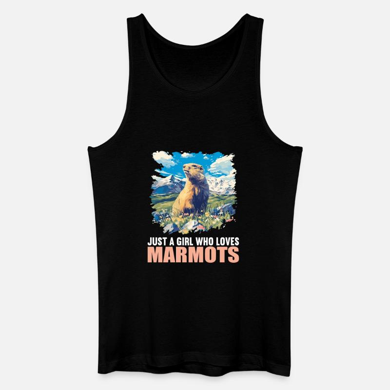 Murmeltiere Murmeltier - Männer Bio Tank Top - Schwarz
