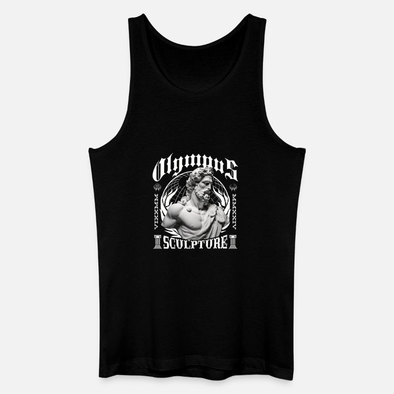 Gothic Skulptur Bust - Männer Bio Tank Top - Schwarz