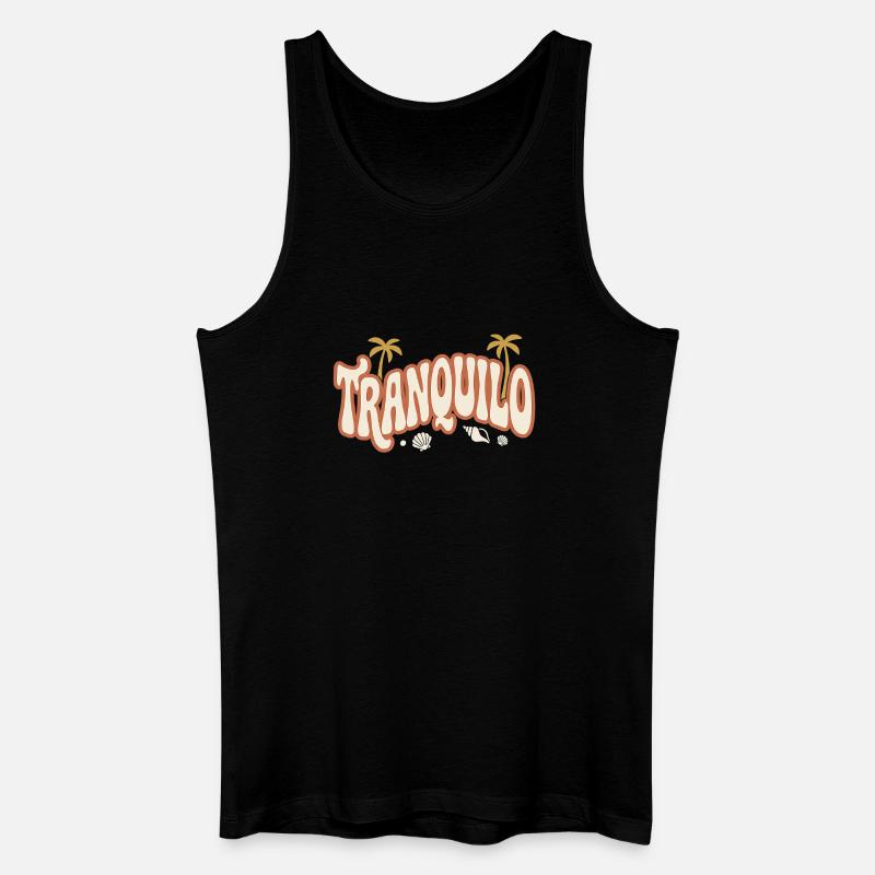 Tranquilo - Männer Bio Tank Top - Schwarz