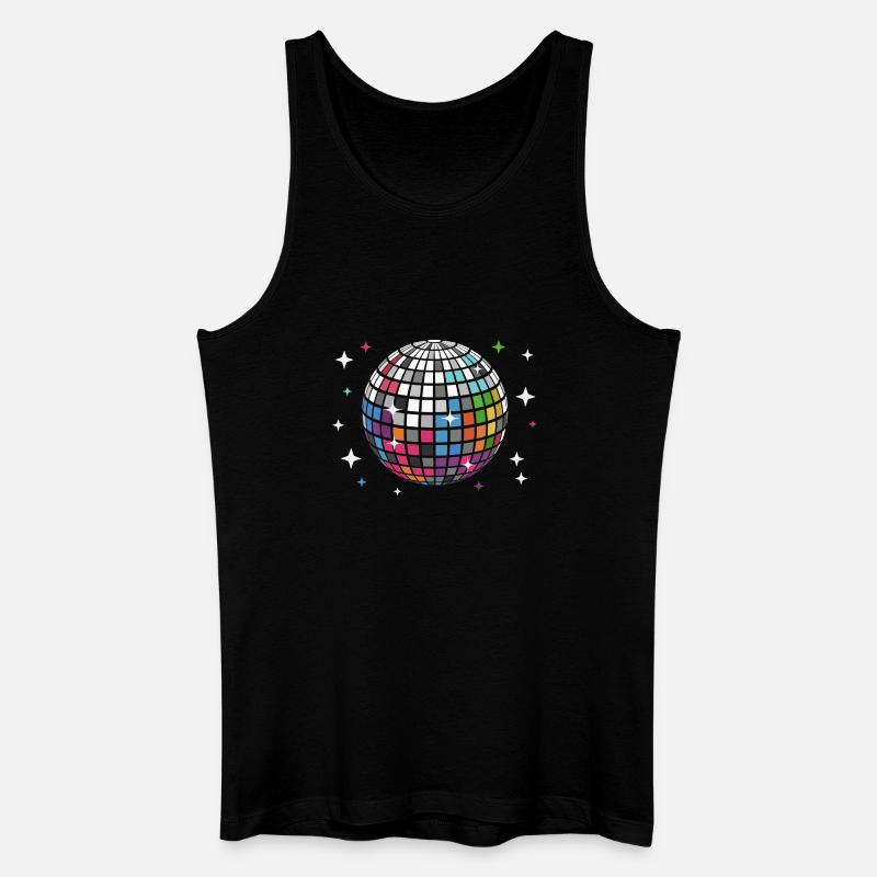 Disco Ball Disco Discothèque - Débardeur bio Homme - noir