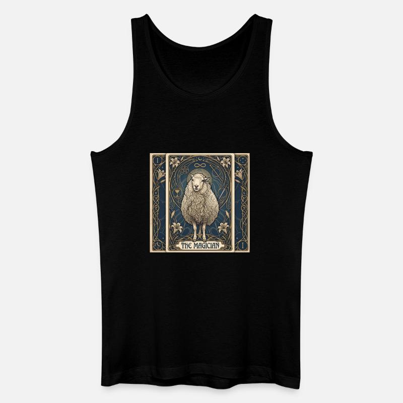 Schaf, der Magier - Männer Bio Tank Top - Schwarz