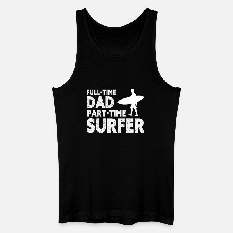 Full-time Dad Part-time Surfer - Débardeur bio Homme - noir