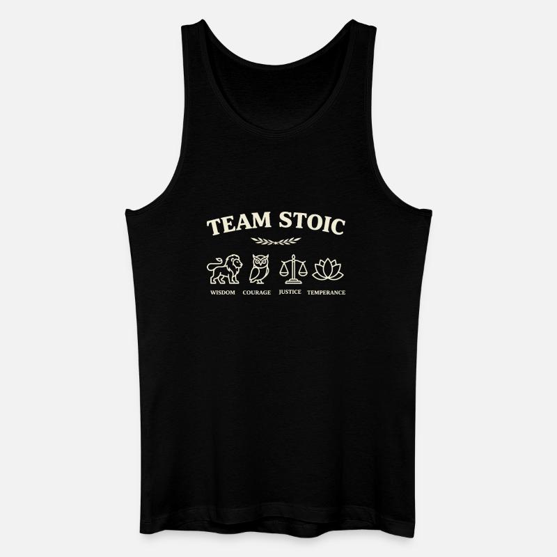 Team Stoische Tugenden - Männer Bio Tank Top - Schwarz