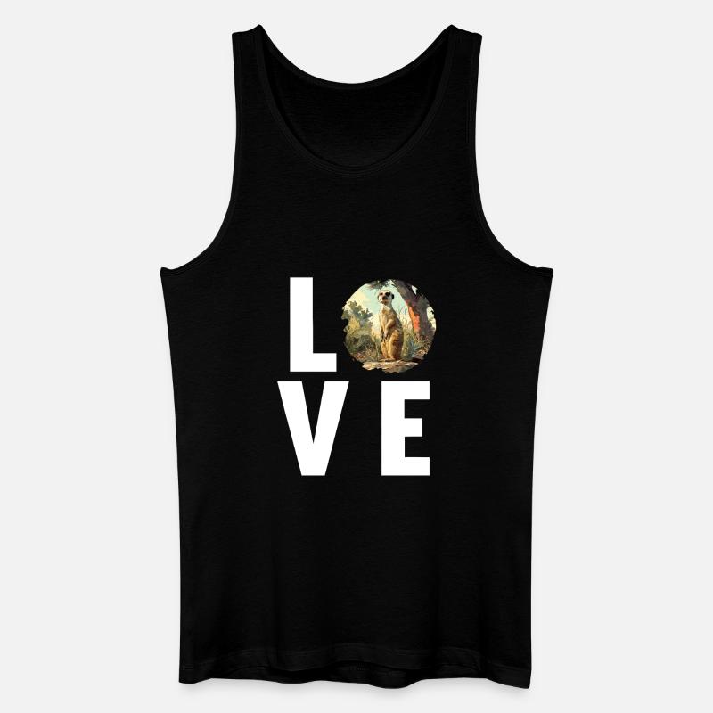 Meerkat Erdmännchen - Männer Bio Tank Top - Schwarz