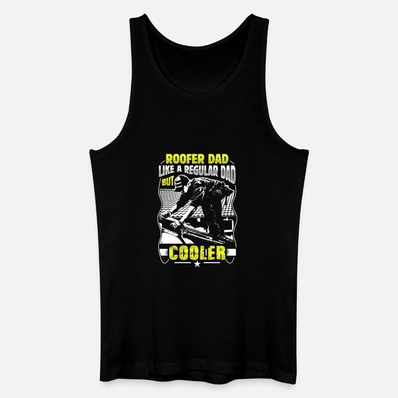 Dachdecker Papa Cooler Handwerker Geschenk - Männer Bio Tank Top - Schwarz