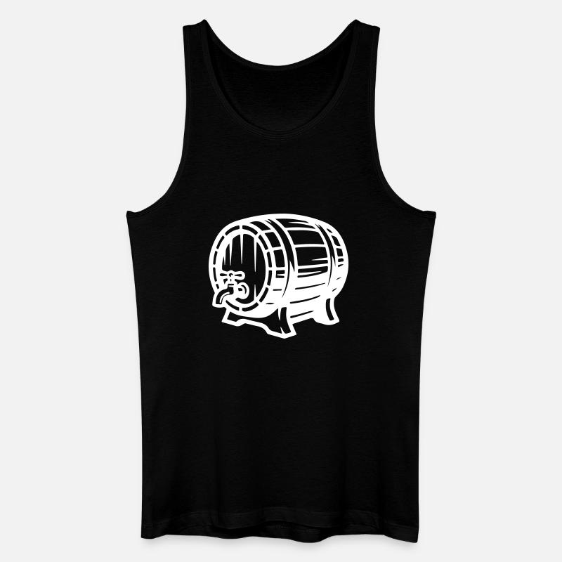 Bierfass Symbol Bier - Männer Bio Tank Top - Schwarz
