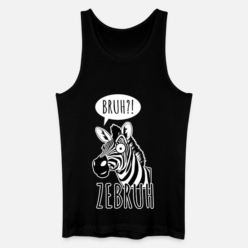 Zebra Bro - Ein ZeBRUH! - Männer Bio Tank Top - Schwarz
