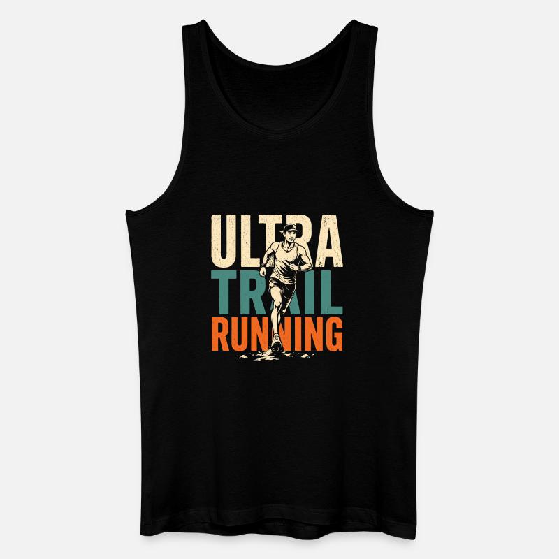 Ultra-Trailrunning - Männer Bio Tank Top - Schwarz