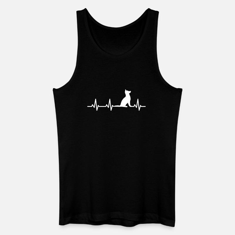 Hunde Herzschlag - Männer Bio Tank Top - Schwarz