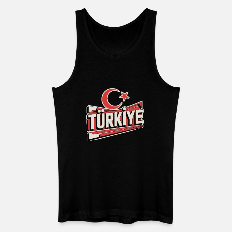 Turkey - Männer Bio Tank Top - Schwarz