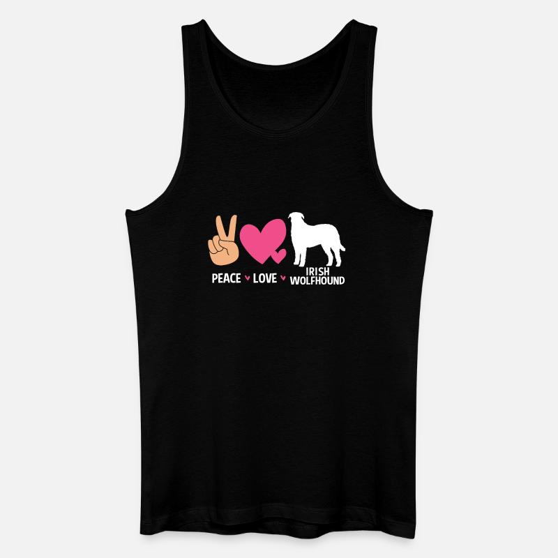Irischer Wolfshund - Männer Bio Tank Top - Schwarz