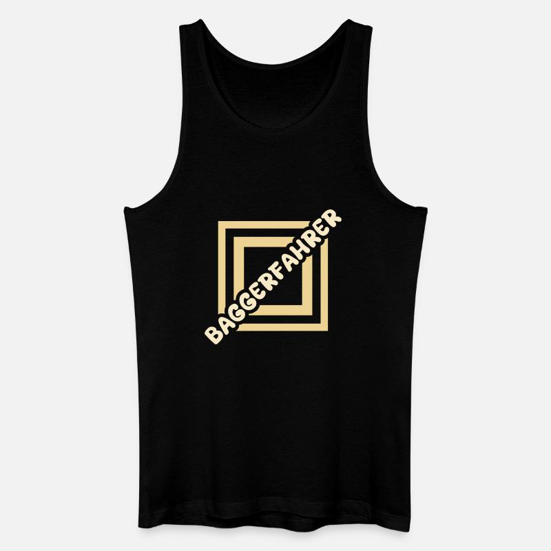 Baggerfahrer - Männer Bio Tank Top - Schwarz