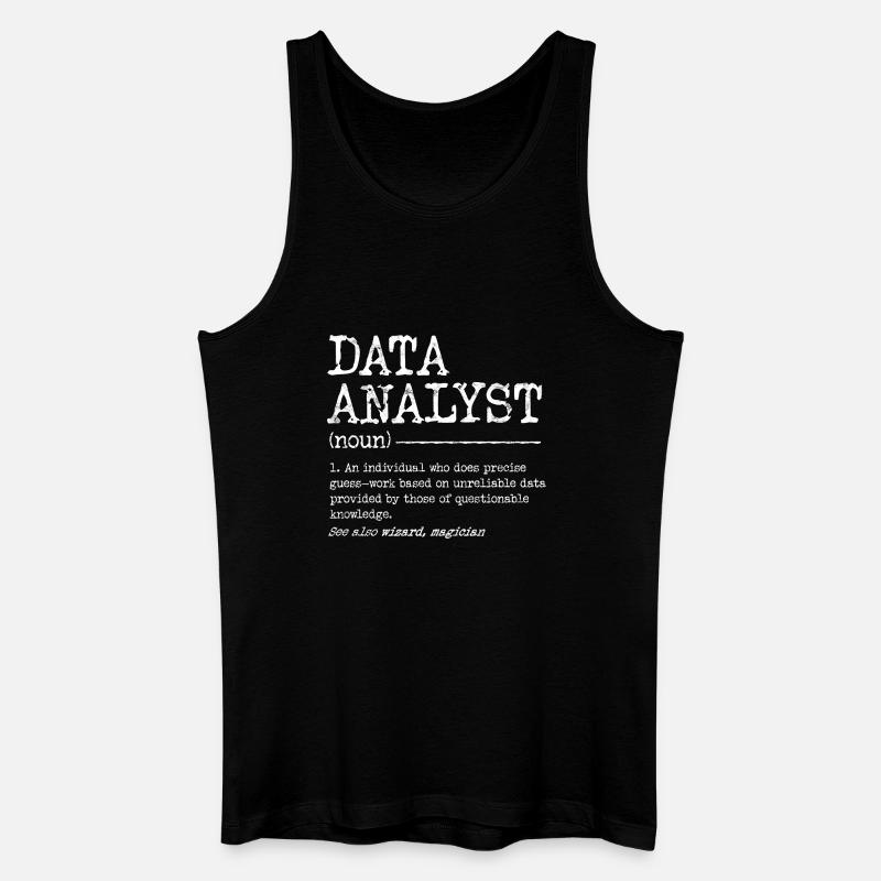Data Analyst Meme Tee - Men’s Organic Tank Top - black