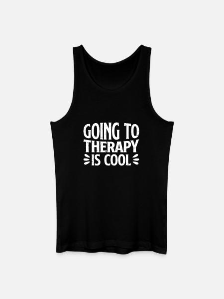 going to therapy is cool - Men’s Organic Tank Top - black