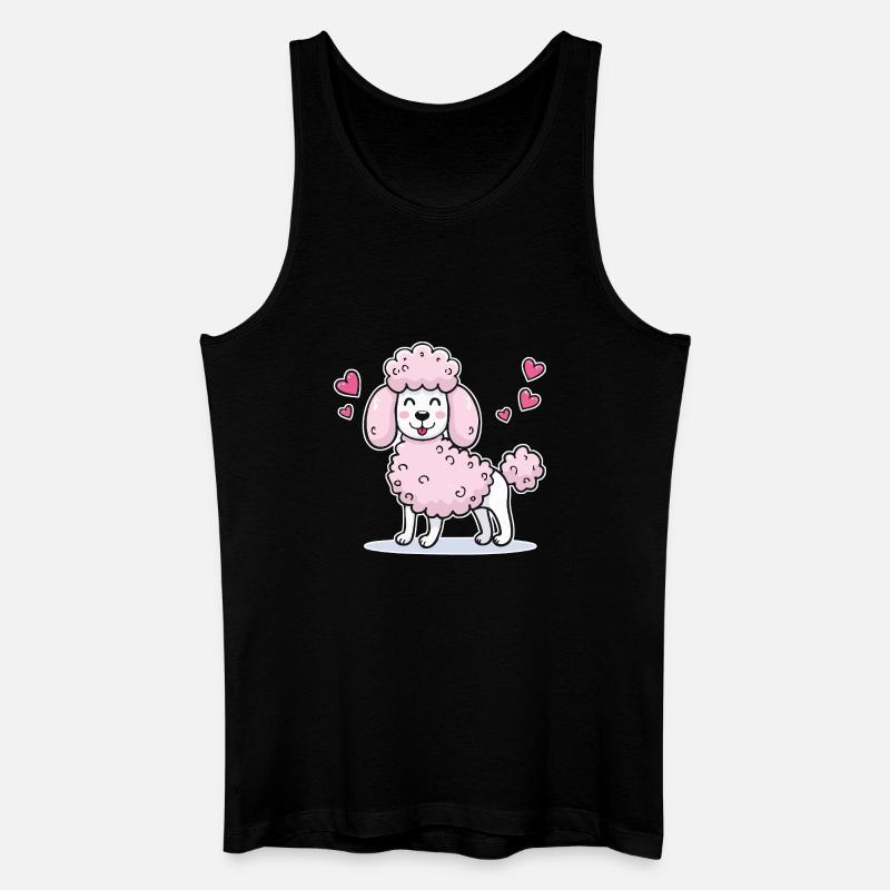 Rosa Pudel (Comic) - Männer Bio Tank Top - Schwarz