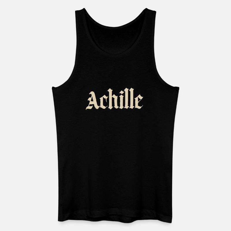 Achille Gothic script - Men’s Organic Tank Top - black