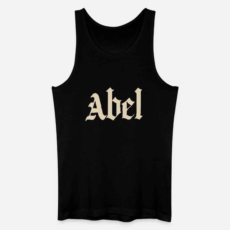 Abel Gothic Script - Men’s Organic Tank Top - black