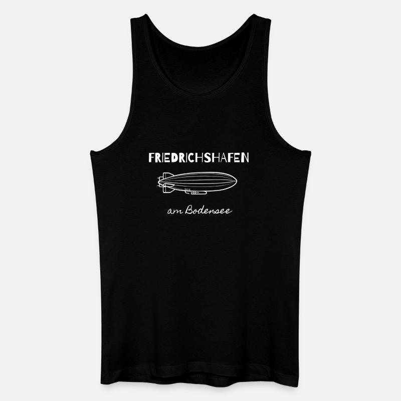 Bodensee Zeppelin Friedrichshafen - Männer Bio Tank Top - Schwarz