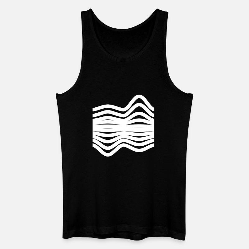 Waves Pattern - Men’s Organic Tank Top - black