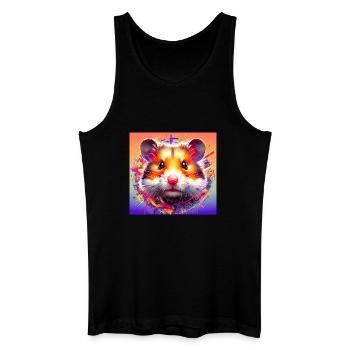 hamster - Débardeur bio Homme - noir - Devant