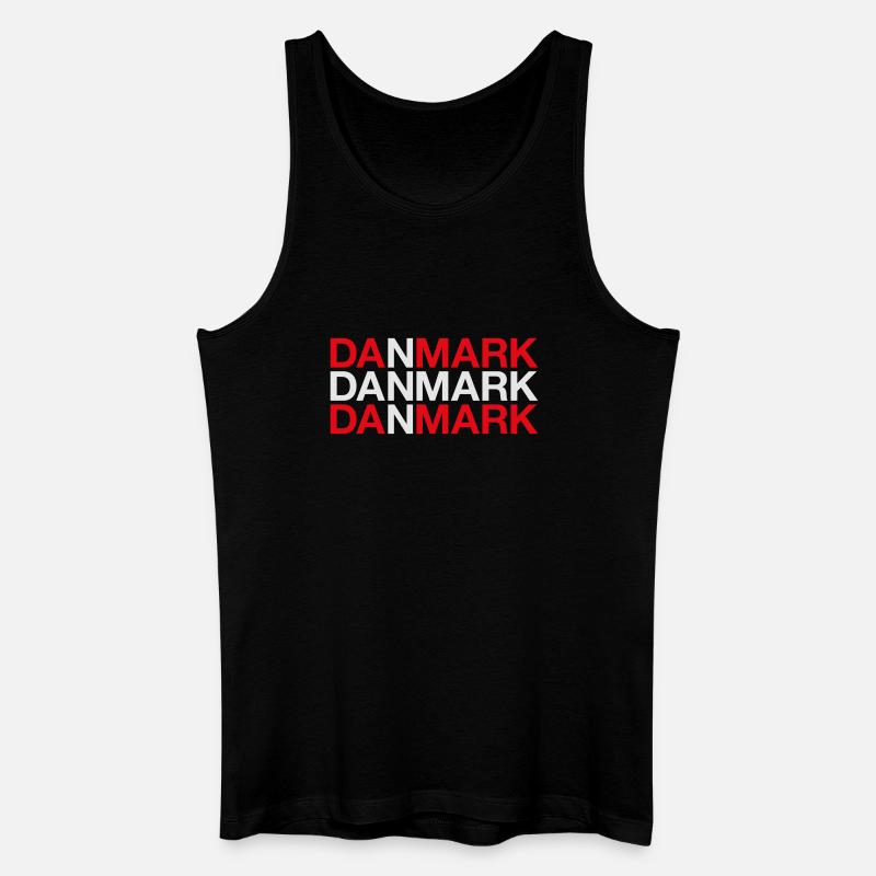 Danmark Denmark Dänemark Flagge - Männer Bio Tank Top - Schwarz