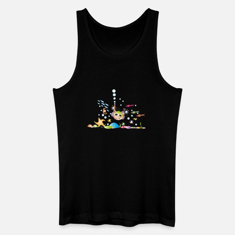 Taucher - Männer Bio Tank Top - Schwarz