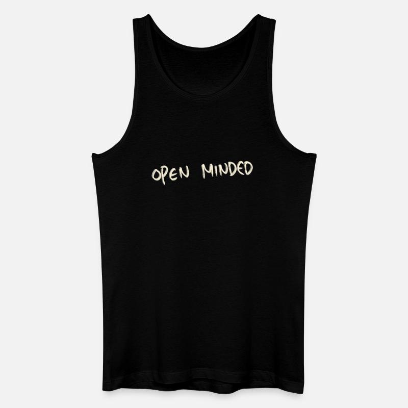 Open minded - Männer Bio Tank Top - Schwarz