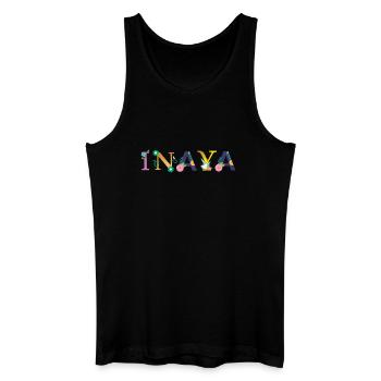 INAYA name decorated with flowers - Men’s Organic Tank Top - black - Front