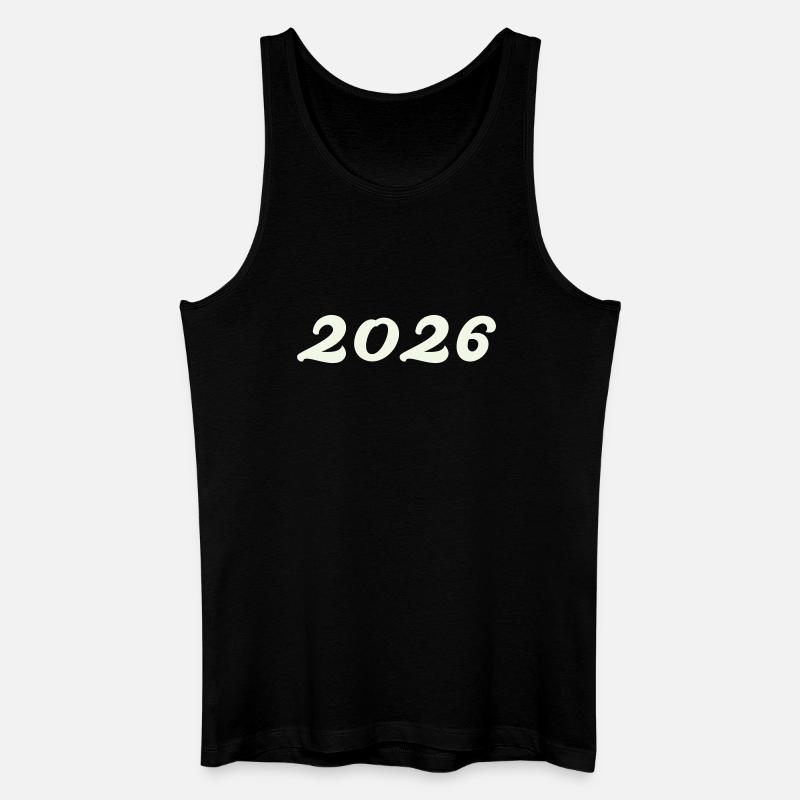 2026 - Männer Bio Tank Top - Schwarz
