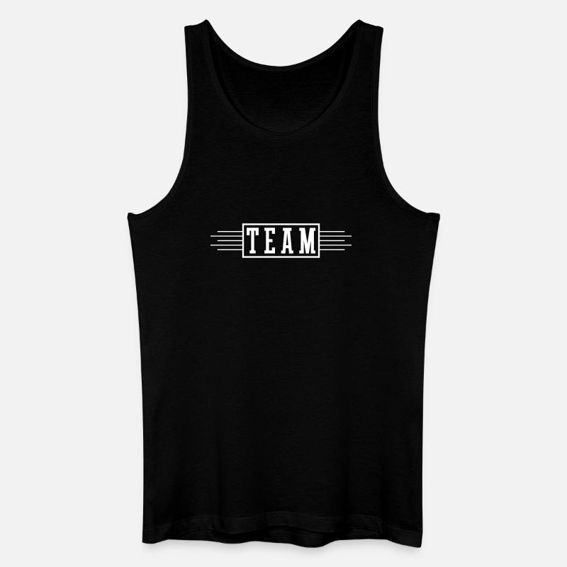 Team Strich - Männer Bio Tank Top - Schwarz