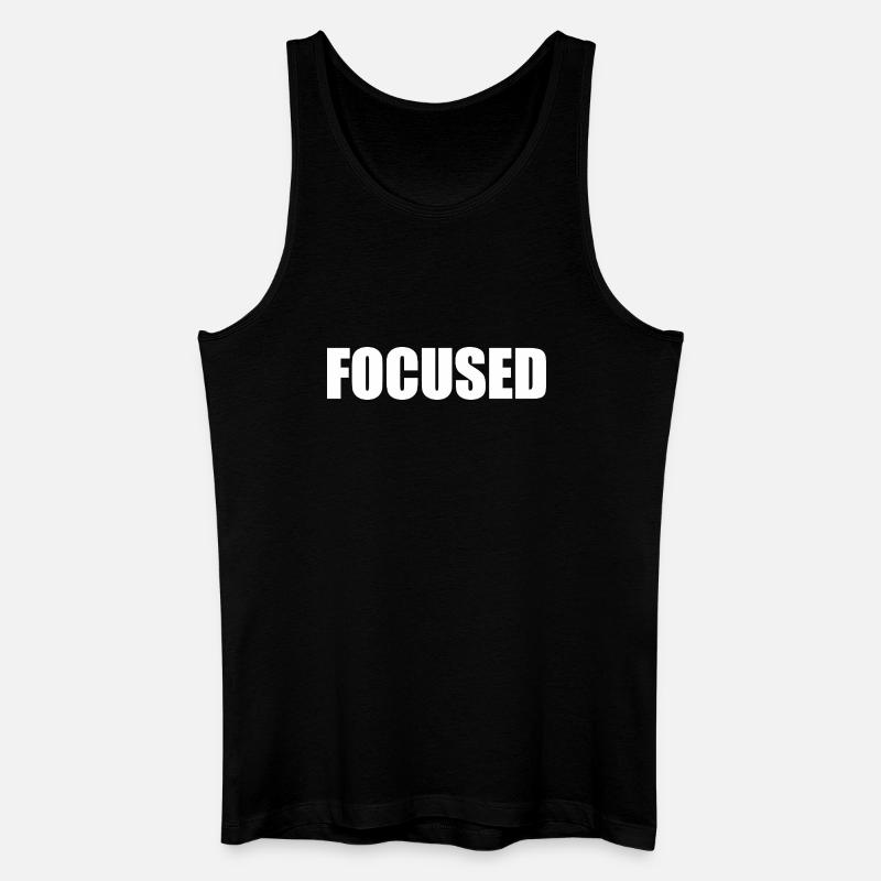 Fokussiert - Männer Bio Tank Top - Schwarz