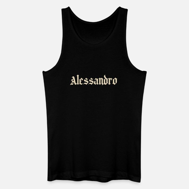 Alessandro Gothic Script - Männer Bio Tank Top - Schwarz