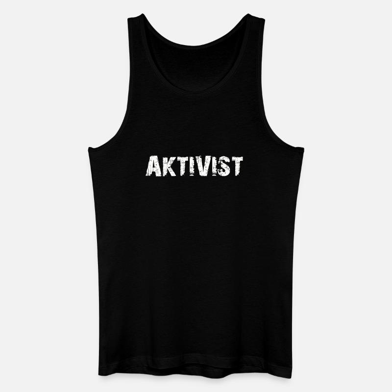 AKTIVIST - Männer Bio Tank Top - Schwarz