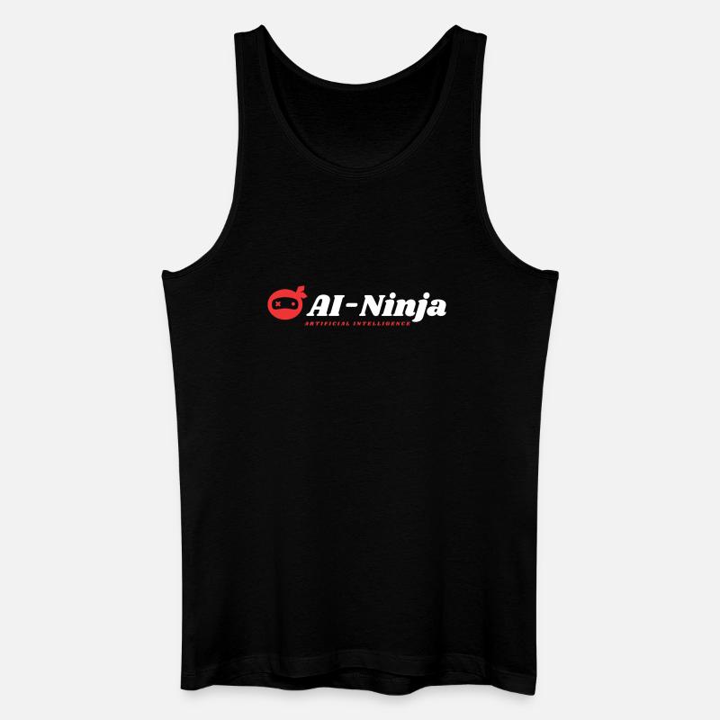 Futuristisches AI-Ninja Design - Männer Bio Tank Top - Schwarz