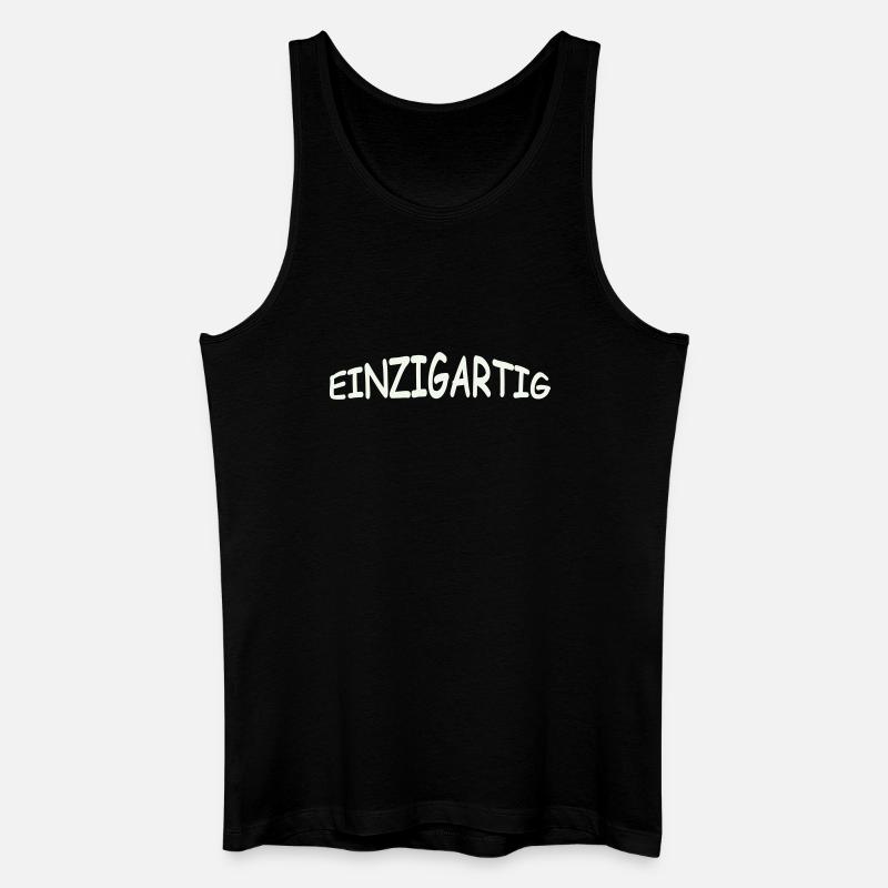 einzigartig- - Männer Bio Tank Top - Schwarz