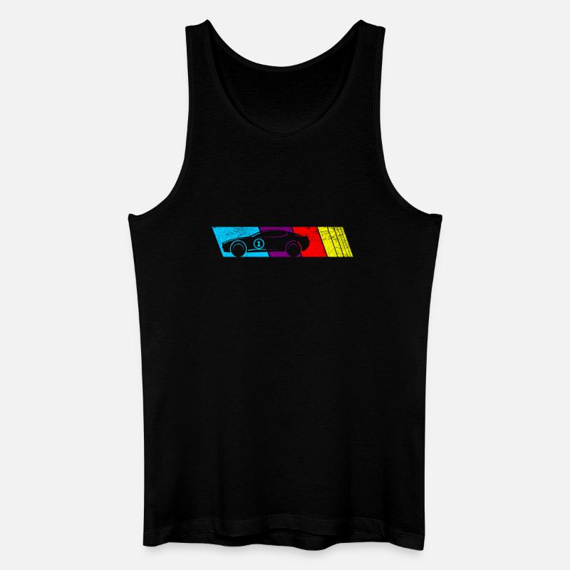 Abstrakte Farbexplosion Autodesign - Männer Bio Tank Top - Schwarz