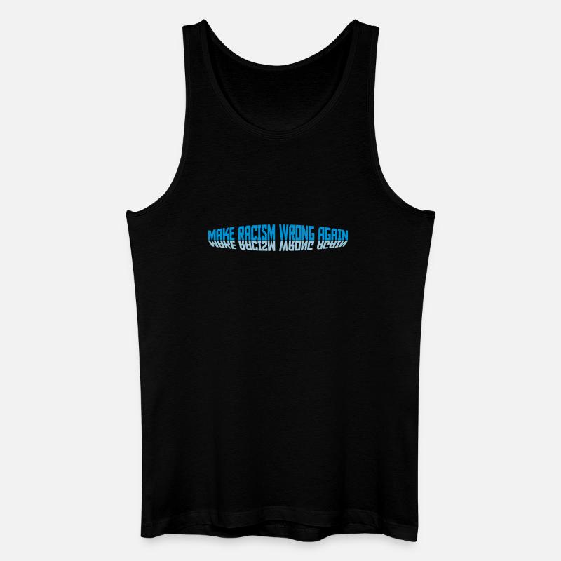 make racism wrong again - Männer Bio Tank Top - Schwarz