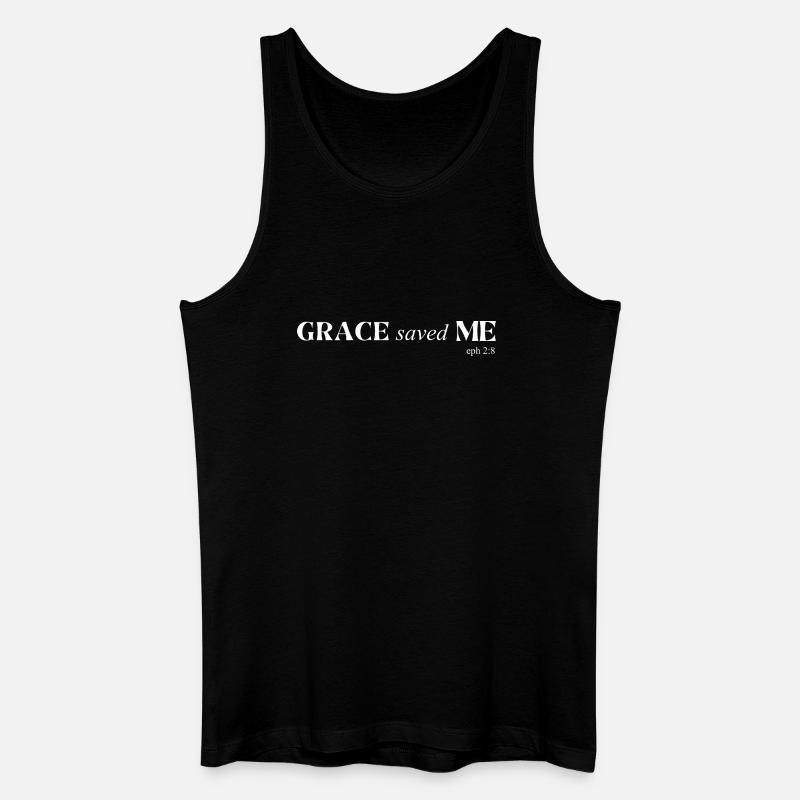 Grace hat mich gerettet - Männer Bio Tank Top - Schwarz