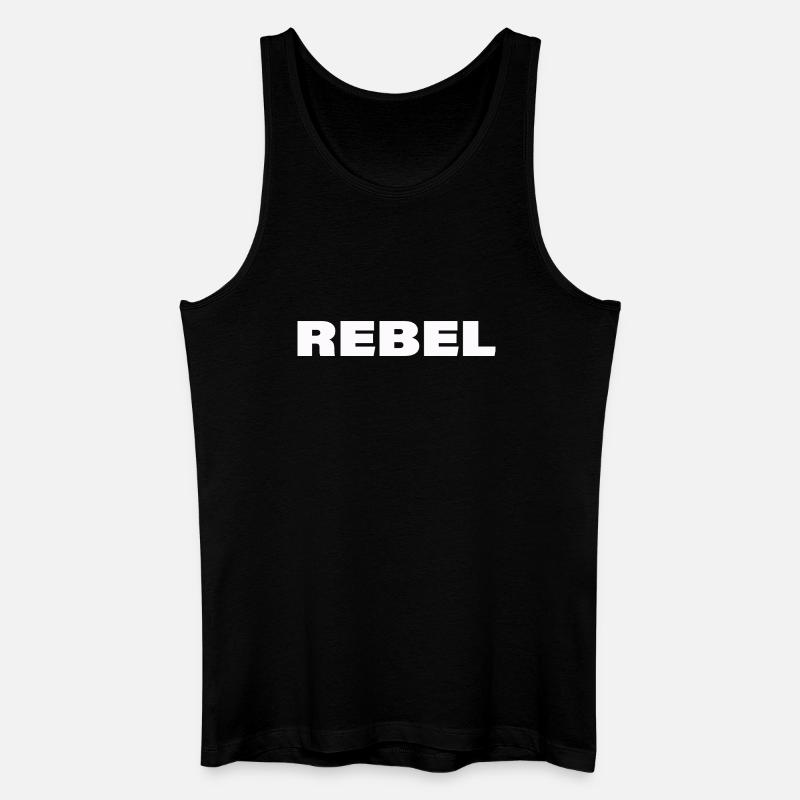 REBEL - Männer Bio Tank Top - Schwarz