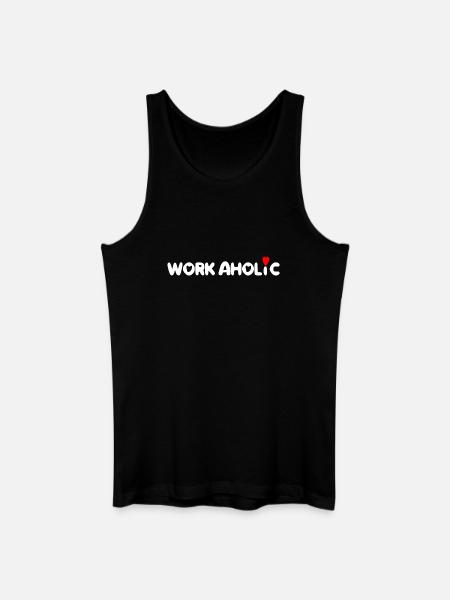 worker workaholic travailler - Débardeur bio Homme - noir