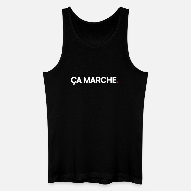 ÇA MARCHE | Expression minimal humour - Débardeur bio Homme - noir