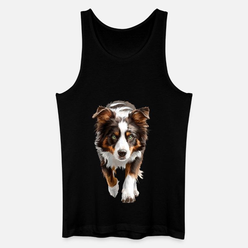 Australischer Schäferhund - Männer Bio Tank Top - Schwarz