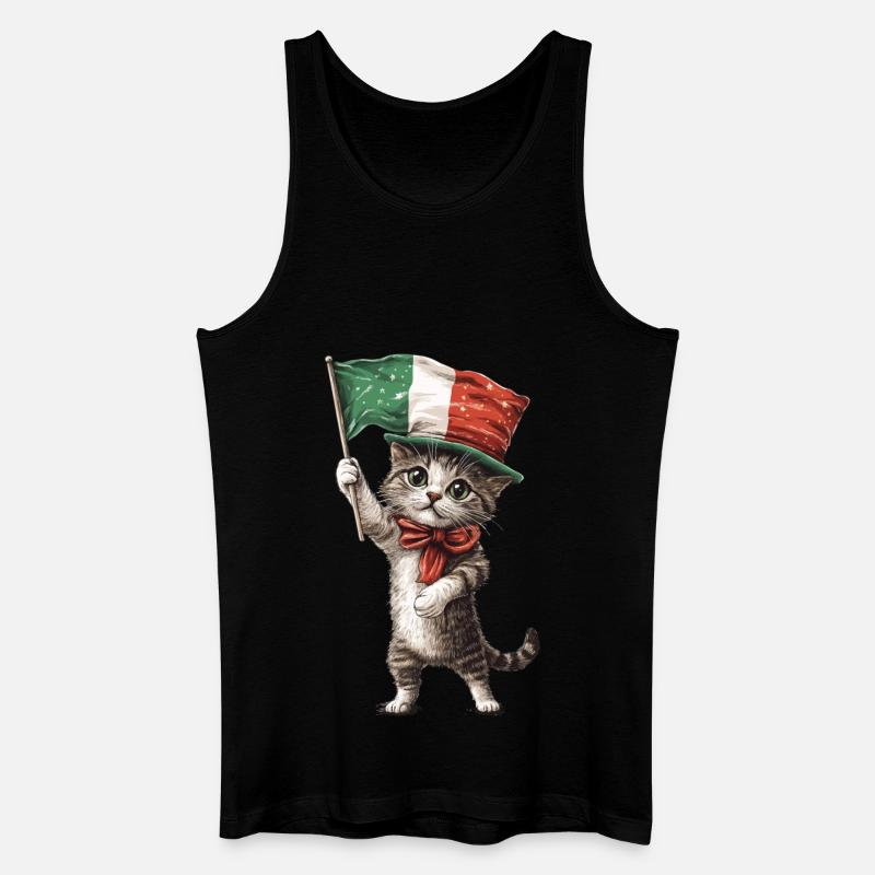 Katze - Männer Bio Tank Top - Schwarz